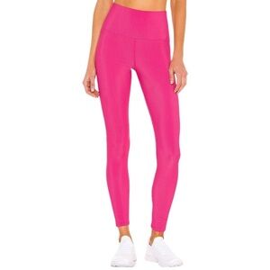 Beach Riot Ayla fuchsia pink ribbed leggings Workout Gym Running Size Small